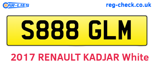 S888GLM are the vehicle registration plates.