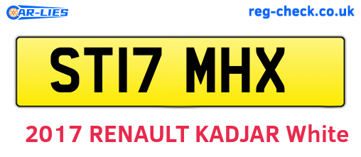 ST17MHX are the vehicle registration plates.