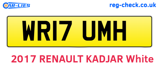 WR17UMH are the vehicle registration plates.