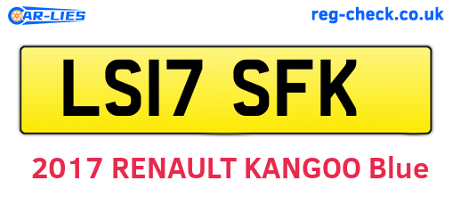 LS17SFK are the vehicle registration plates.
