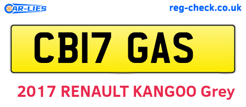 CB17GAS are the vehicle registration plates.