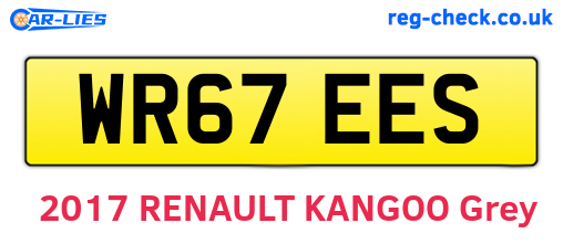 WR67EES are the vehicle registration plates.