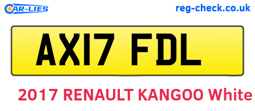 AX17FDL are the vehicle registration plates.