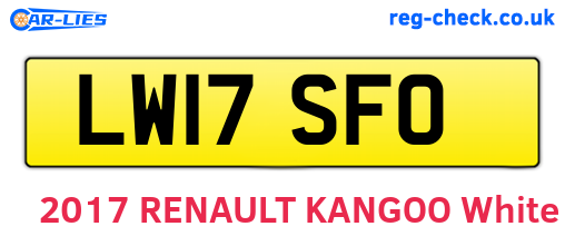 LW17SFO are the vehicle registration plates.