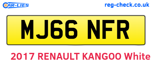 MJ66NFR are the vehicle registration plates.