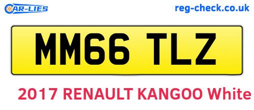 MM66TLZ are the vehicle registration plates.