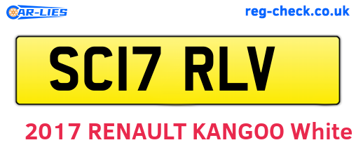 SC17RLV are the vehicle registration plates.