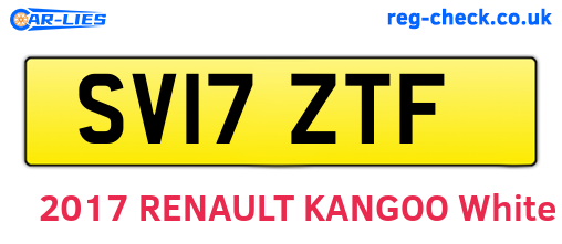 SV17ZTF are the vehicle registration plates.