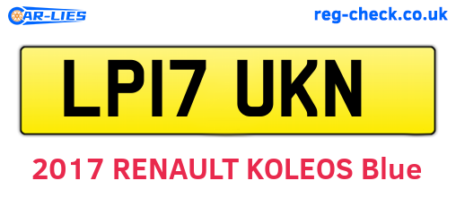 LP17UKN are the vehicle registration plates.