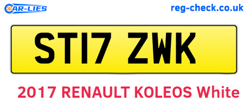 ST17ZWK are the vehicle registration plates.