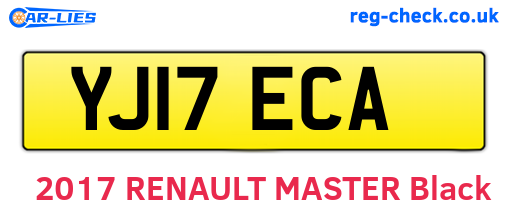 YJ17ECA are the vehicle registration plates.