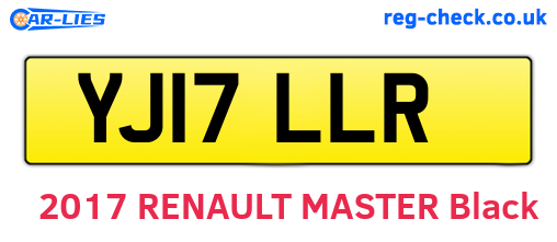 YJ17LLR are the vehicle registration plates.