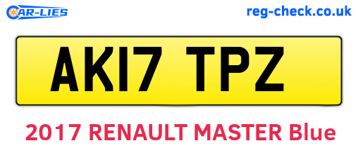 AK17TPZ are the vehicle registration plates.