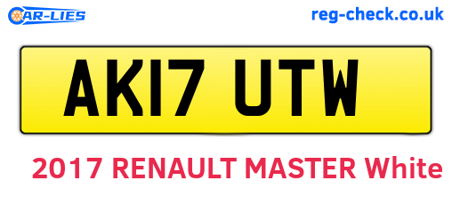 AK17UTW are the vehicle registration plates.