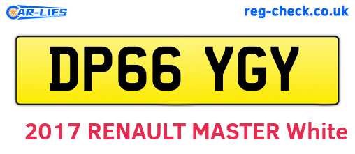 DP66YGY are the vehicle registration plates.