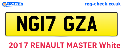 NG17GZA are the vehicle registration plates.