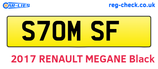 S70MSF are the vehicle registration plates.
