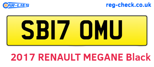 SB17OMU are the vehicle registration plates.