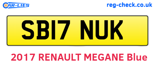 SB17NUK are the vehicle registration plates.