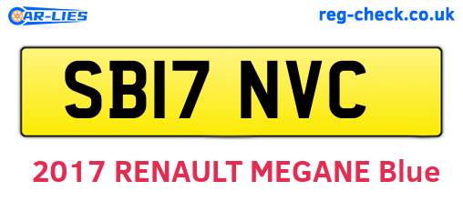 SB17NVC are the vehicle registration plates.