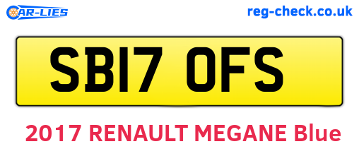 SB17OFS are the vehicle registration plates.