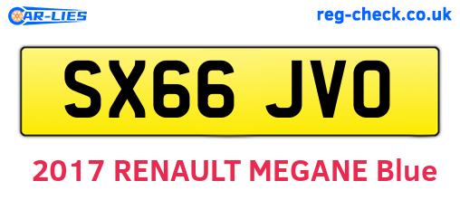 SX66JVO are the vehicle registration plates.