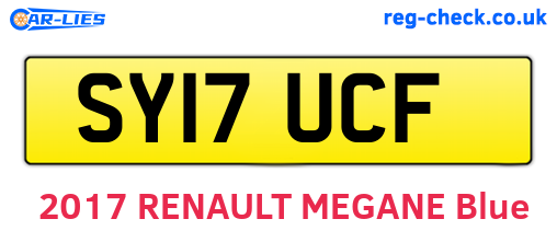 SY17UCF are the vehicle registration plates.