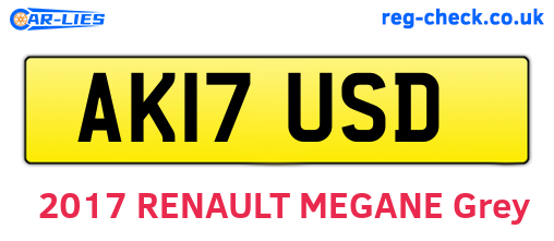 AK17USD are the vehicle registration plates.