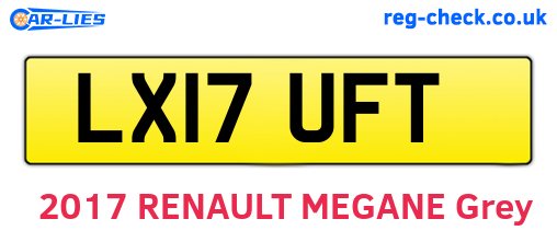 LX17UFT are the vehicle registration plates.