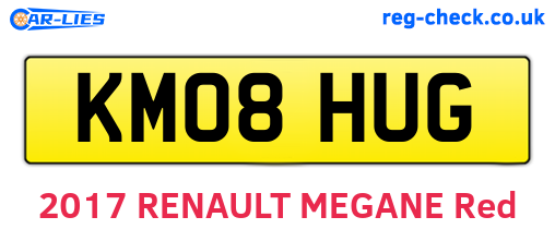 KM08HUG are the vehicle registration plates.