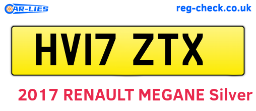 HV17ZTX are the vehicle registration plates.