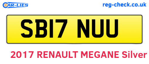 SB17NUU are the vehicle registration plates.