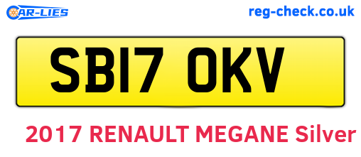 SB17OKV are the vehicle registration plates.