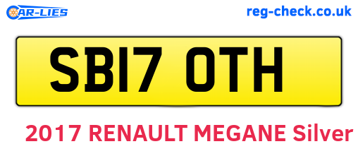 SB17OTH are the vehicle registration plates.