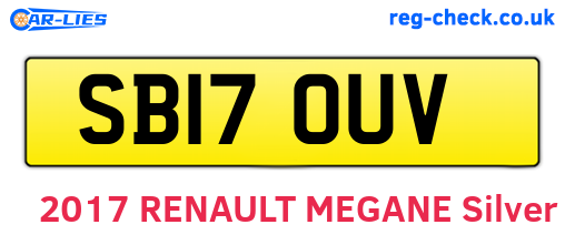 SB17OUV are the vehicle registration plates.