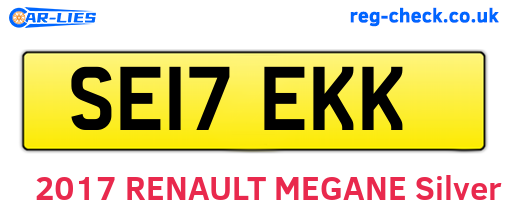 SE17EKK are the vehicle registration plates.