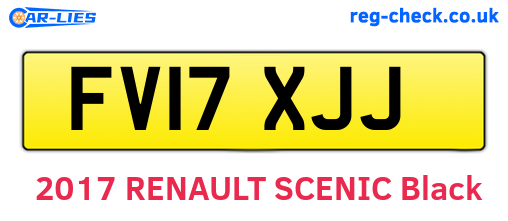 FV17XJJ are the vehicle registration plates.