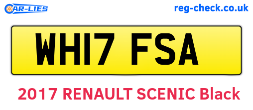 WH17FSA are the vehicle registration plates.