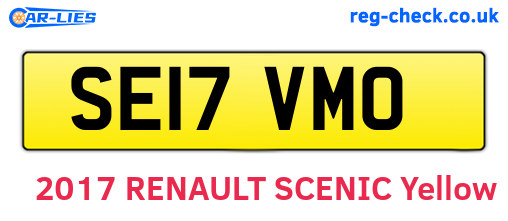 SE17VMO are the vehicle registration plates.