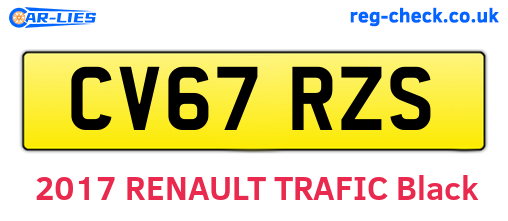 CV67RZS are the vehicle registration plates.