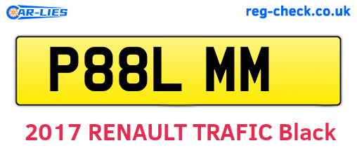 P88LMM are the vehicle registration plates.