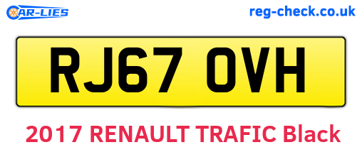 RJ67OVH are the vehicle registration plates.