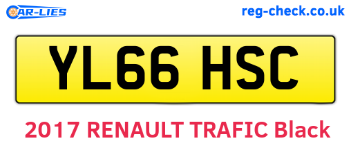 YL66HSC are the vehicle registration plates.