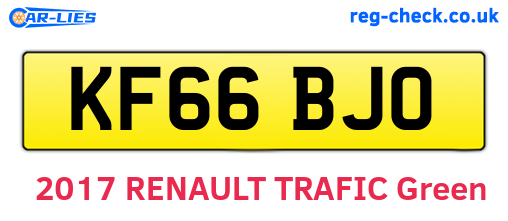 KF66BJO are the vehicle registration plates.