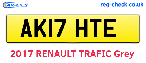 AK17HTE are the vehicle registration plates.