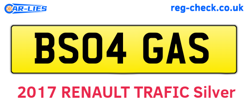 BS04GAS are the vehicle registration plates.