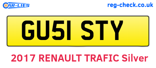 GU51STY are the vehicle registration plates.