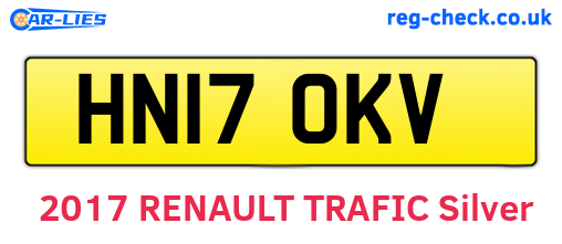HN17OKV are the vehicle registration plates.