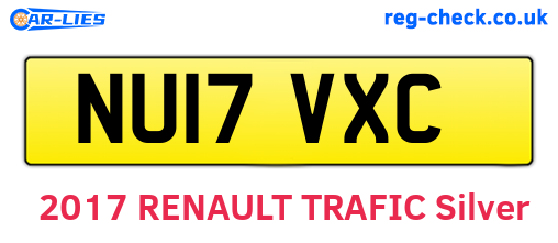NU17VXC are the vehicle registration plates.