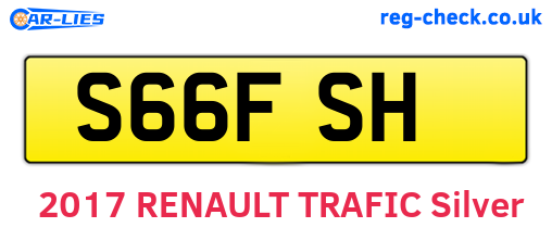 S66FSH are the vehicle registration plates.